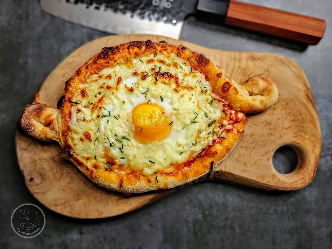 Breakfast Pide Pizza with Egg