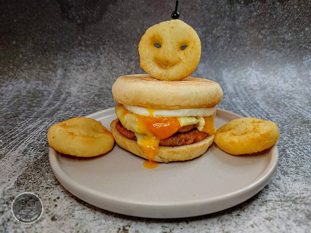Vegetarian Double Sausage and Egg Mcmuffin