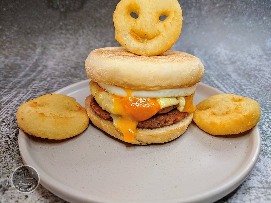 Vegetarian Double Sausage and Egg Mcmuffin