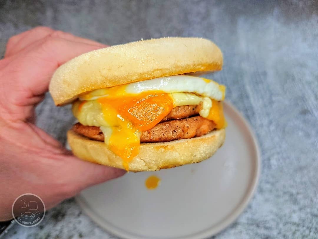 Vegetarian Double Sausage and Egg Mcmuffin
