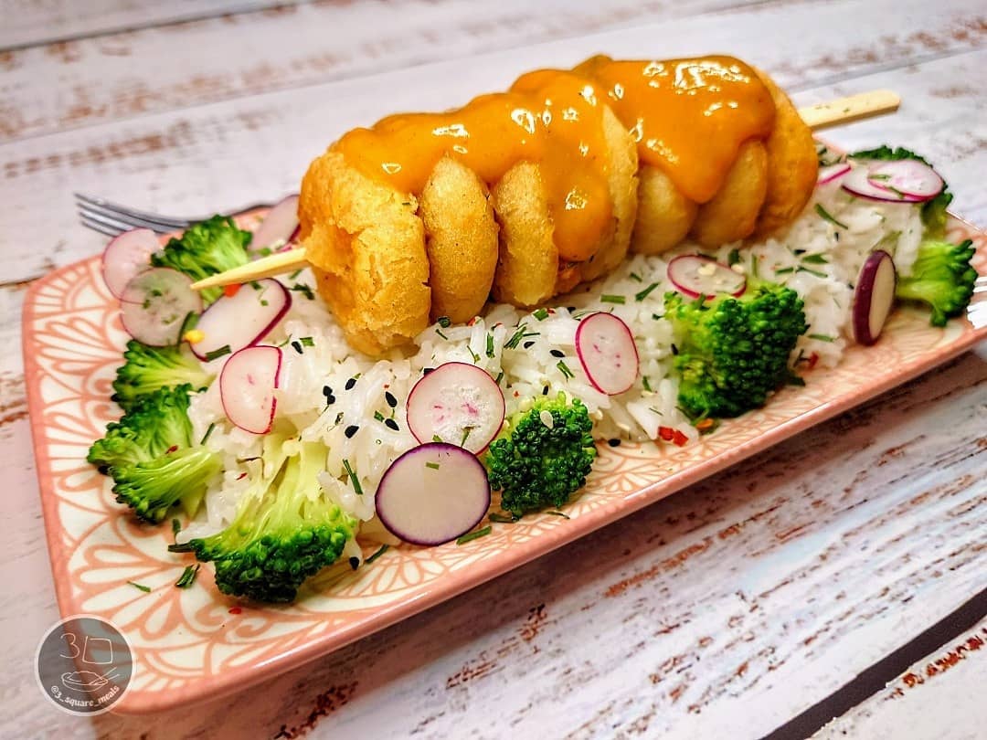 Vegetarian Katsu Nugget Kebab