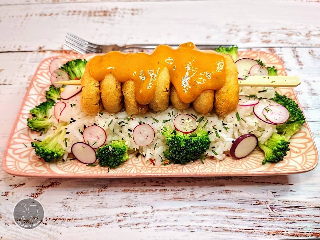 Vegetarian Katsu Nugget Kebab
