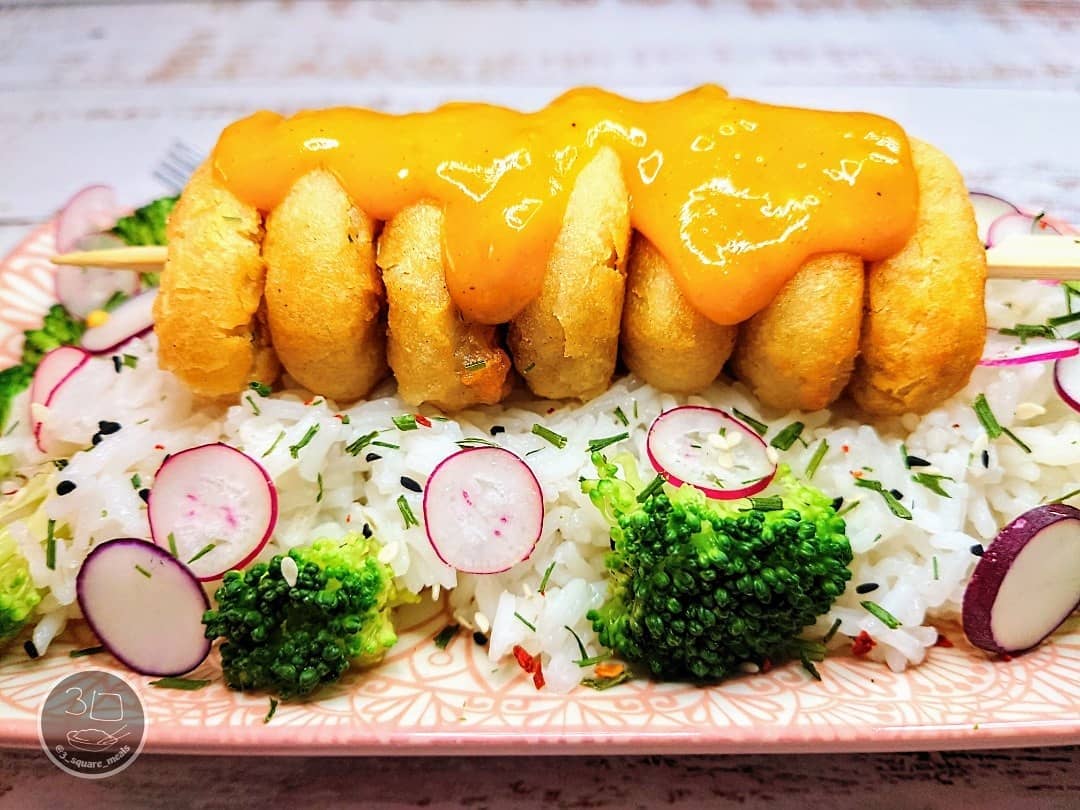 Vegetarian Katsu Nugget Kebab