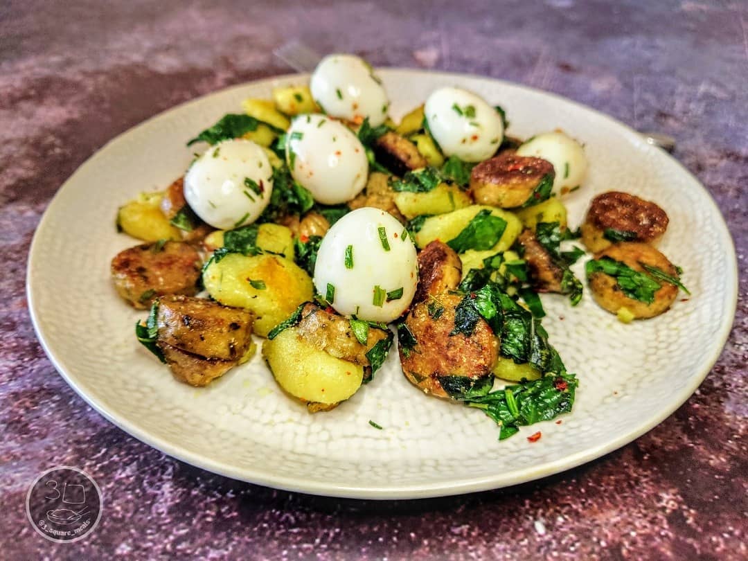 Gnocchi with Sausage and Soft-Boiled Eggs