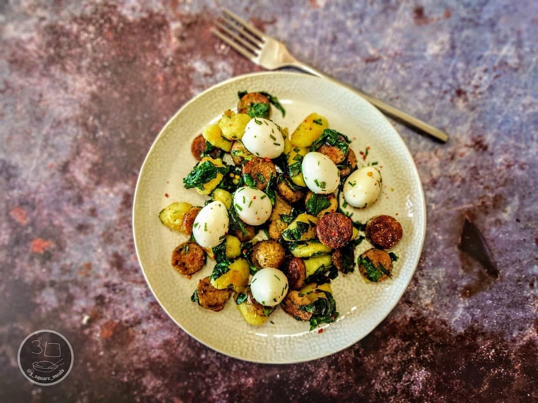 Gnocchi with Sausage and Soft-Boiled Eggs