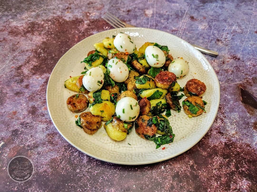 Gnocchi with Sausage and Soft-Boiled Eggs