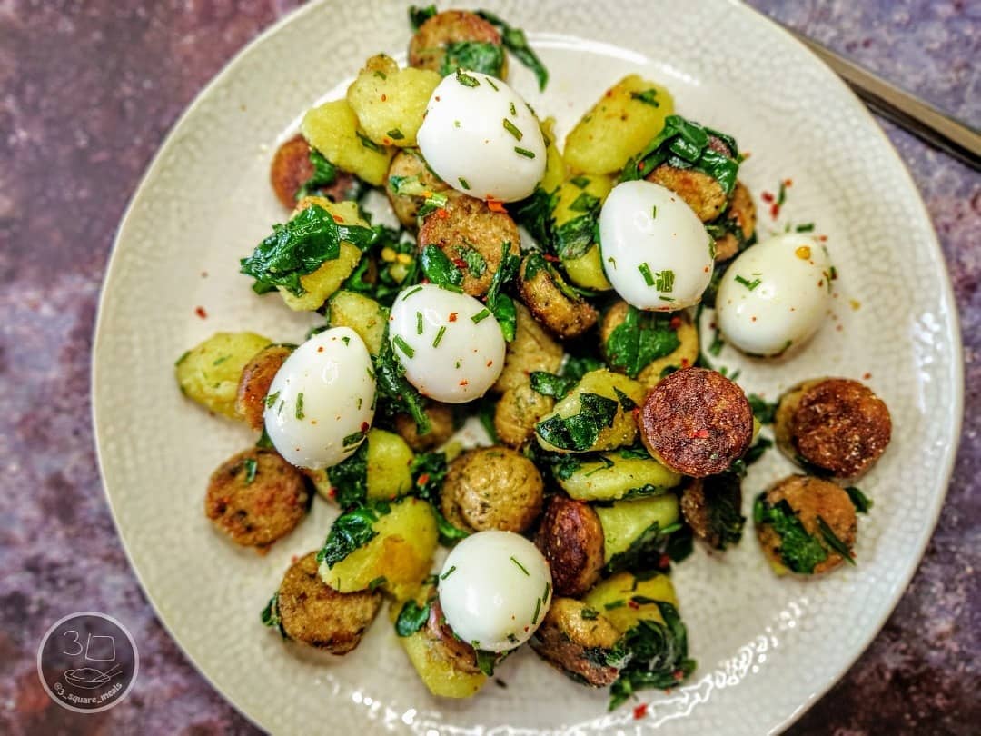 Gnocchi with Sausage and Soft-Boiled Eggs
