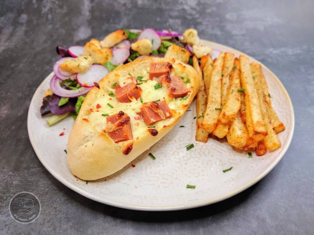 Garlic Cheese Stuffed Baguette