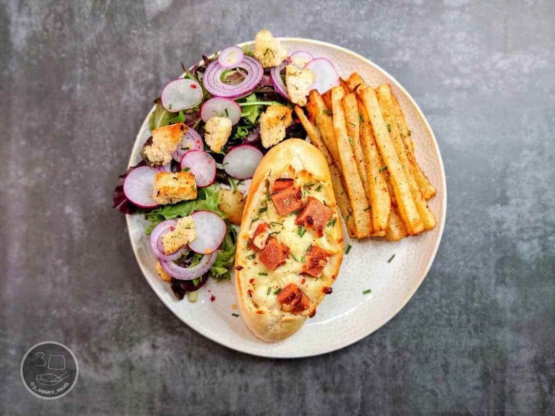 Garlic Cheese Stuffed Baguette