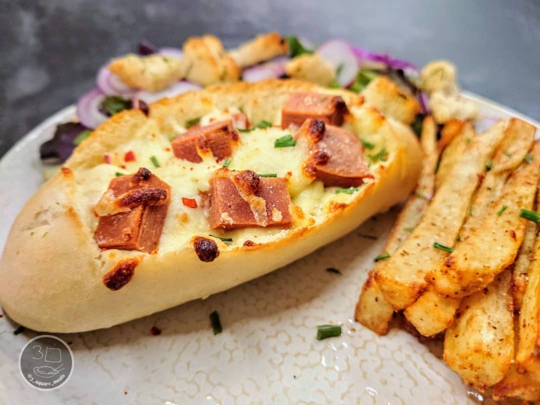 Garlic Cheese Stuffed Baguette