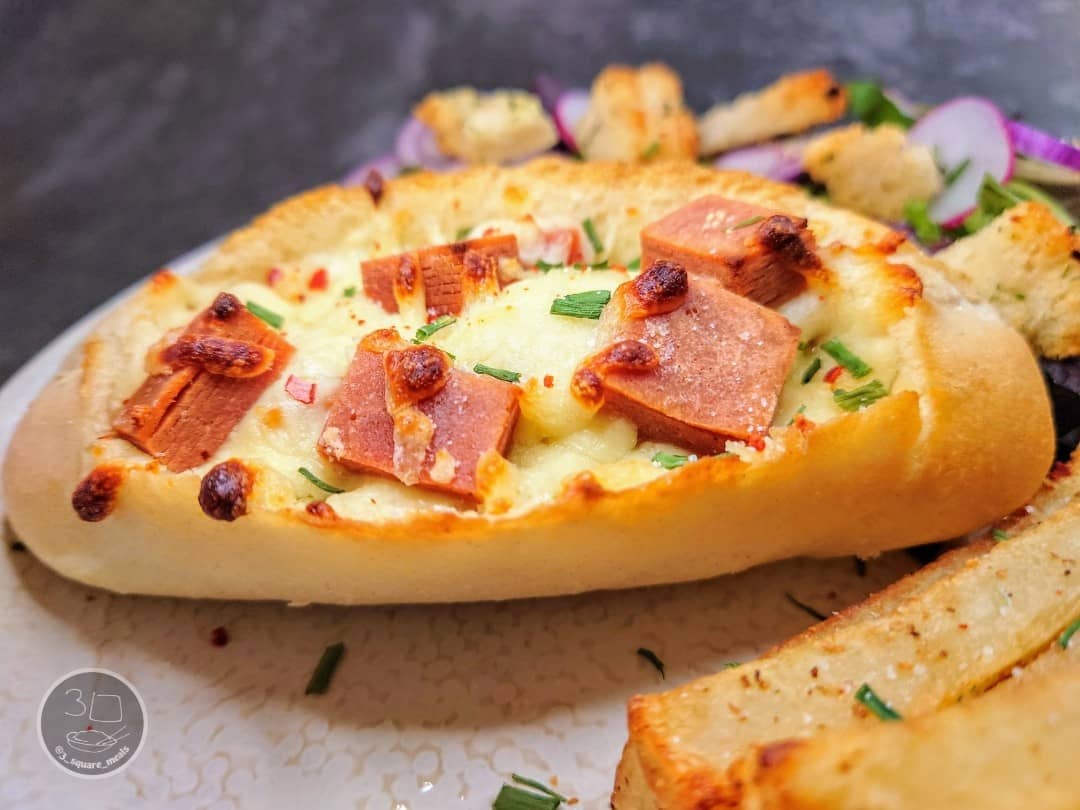 Garlic Cheese Stuffed Baguette