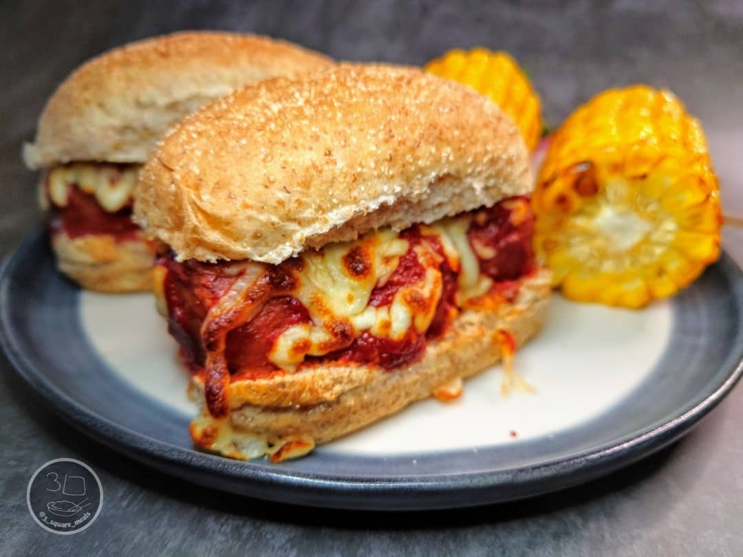 Mini Marinara Meatball Subs with Corn