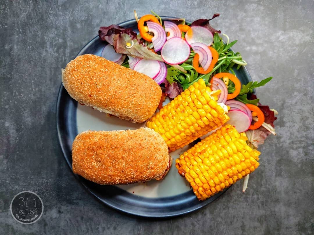 Mini Marinara Meatball Subs with Corn