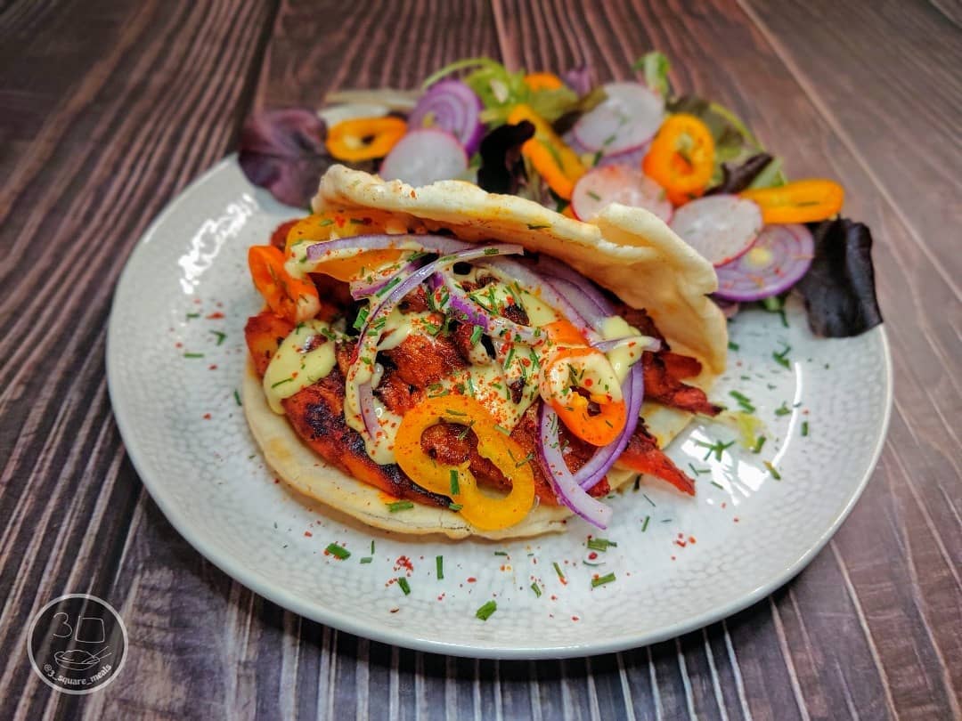 Vegetarian Tikka Flatbread Wrap
