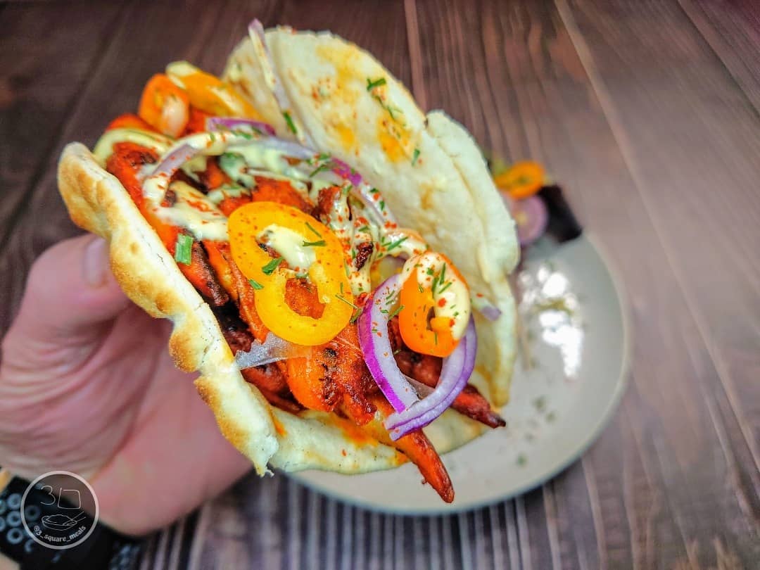 Vegetarian Tikka Flatbread Wrap