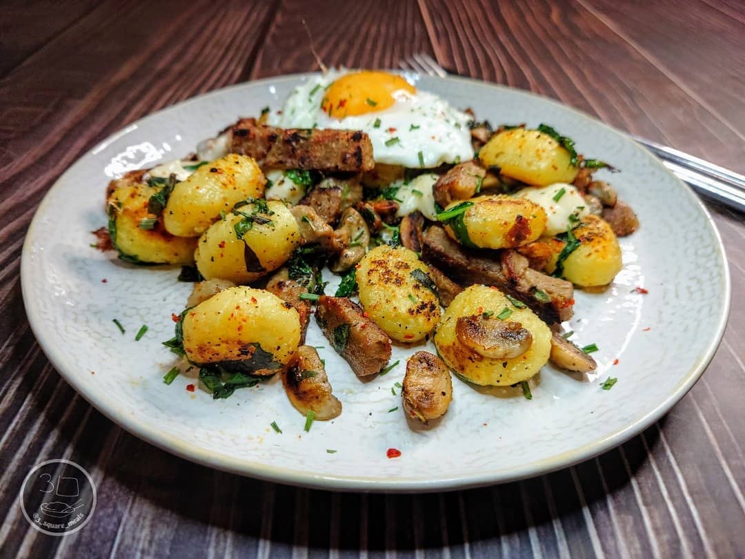 Pan-Fried Lamb-Free Gnocchi Dish