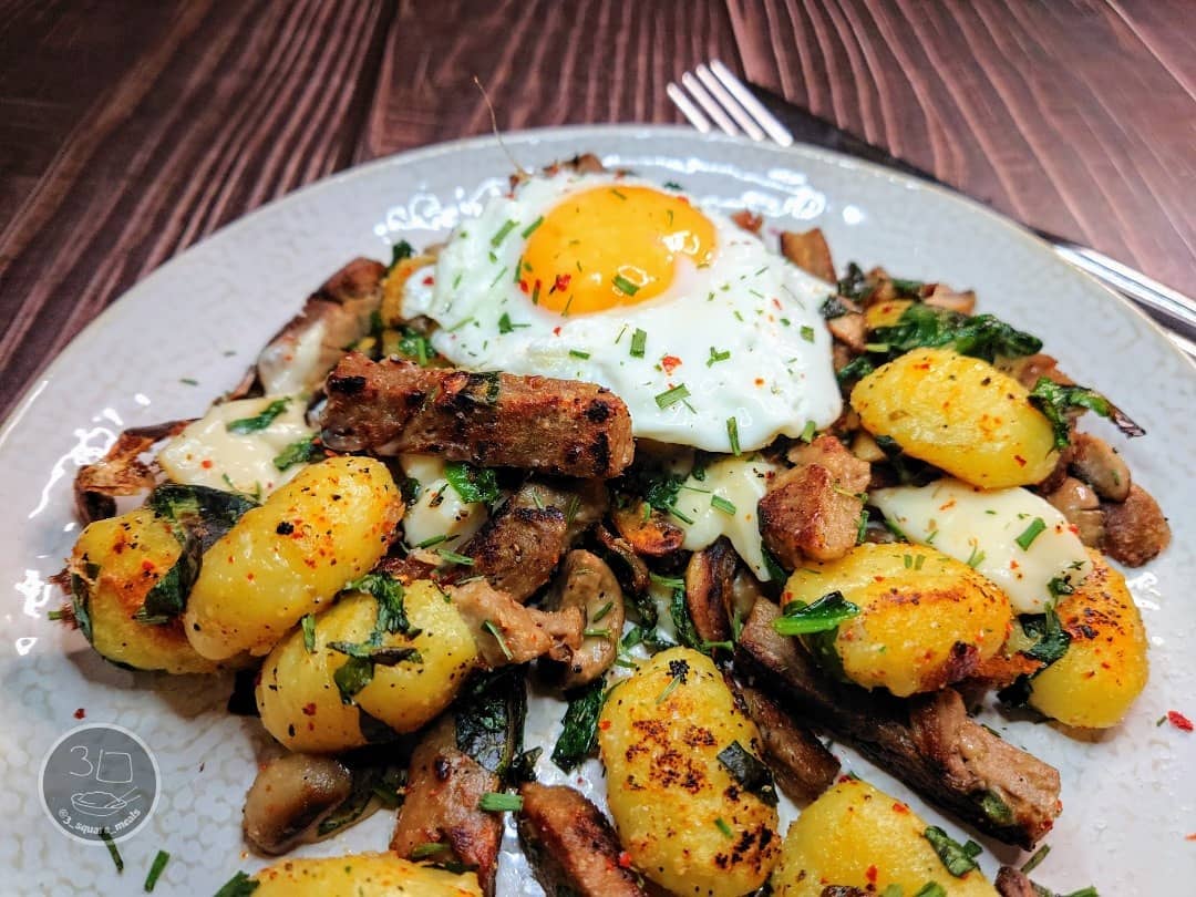 Pan-Fried Lamb-Free Gnocchi Dish