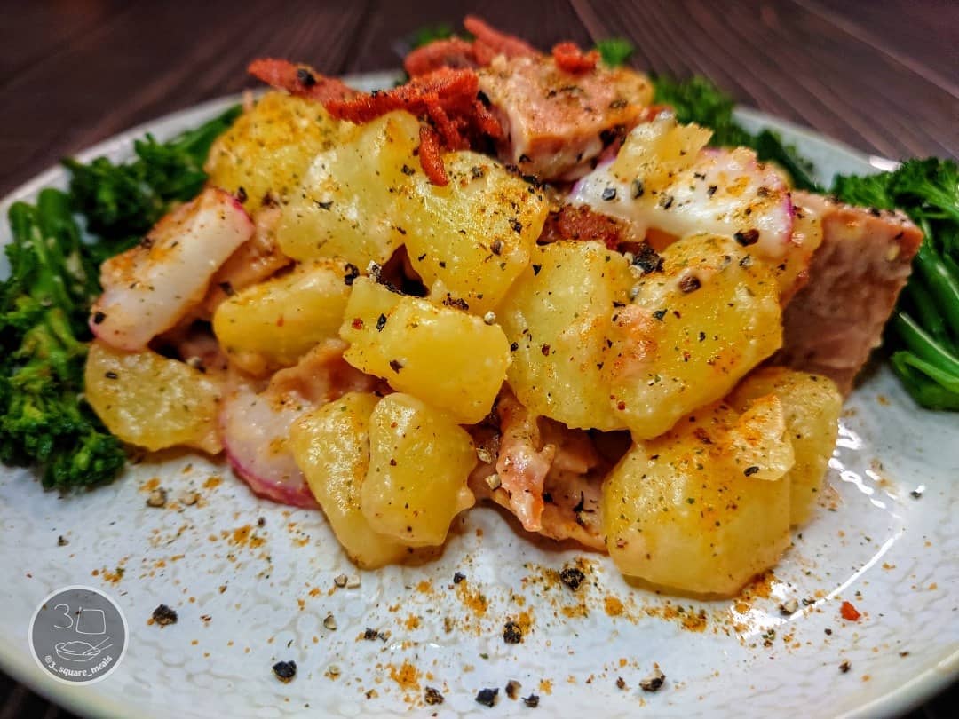 Vegetarian Potato Carbonara Variation