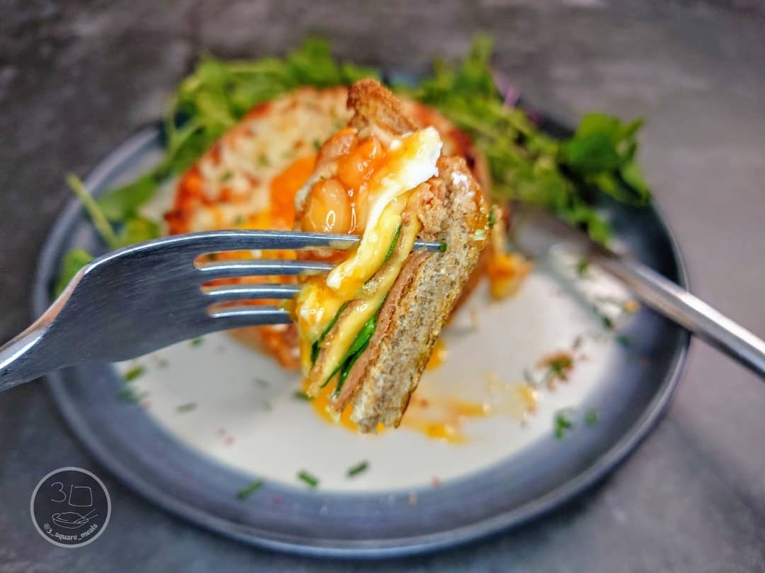 Breakfast Boat with Egg, Beans, and Cheese