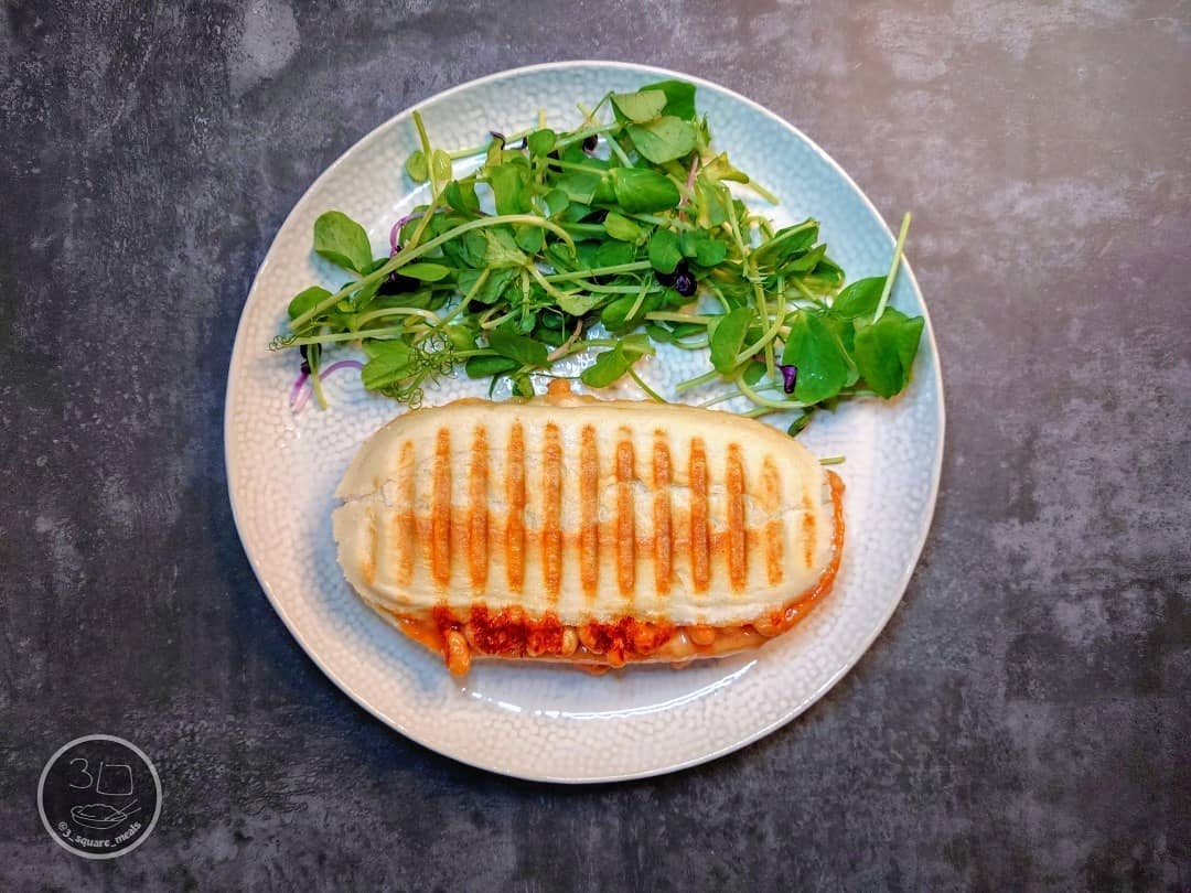 Cheese and Beans Panini