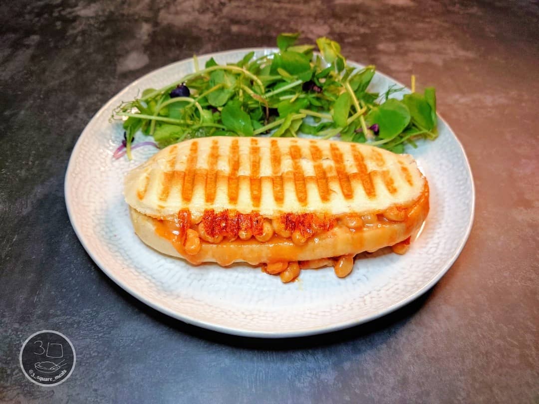 Cheese and Beans Panini