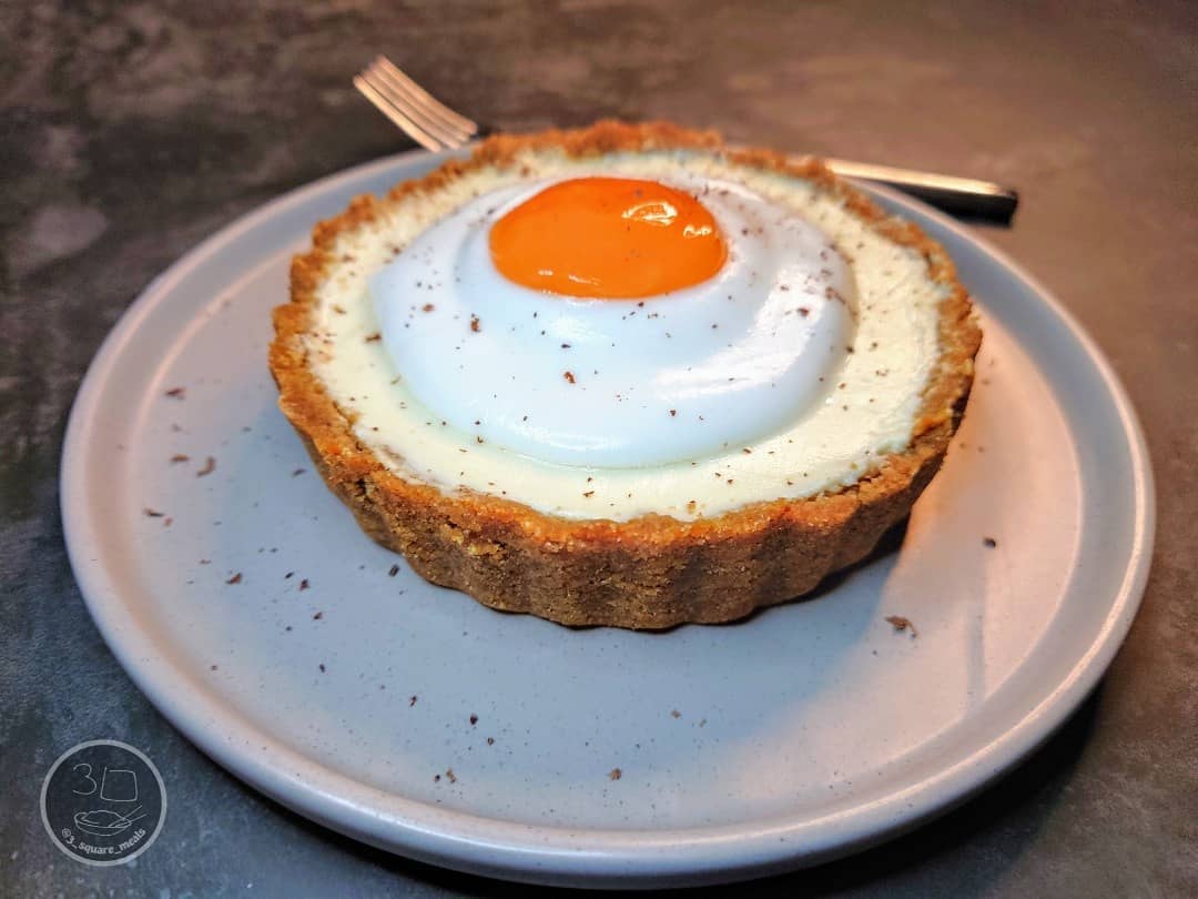 Fried Egg Lemon Cheesecake Tart