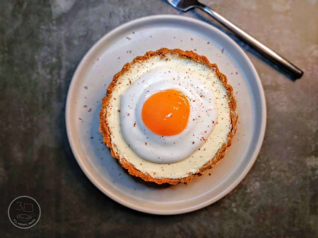 Fried Egg Lemon Cheesecake Tart