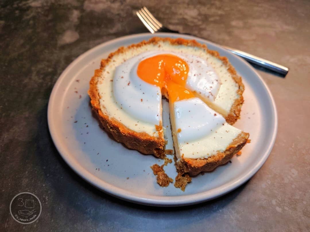 Fried Egg Lemon Cheesecake Tart
