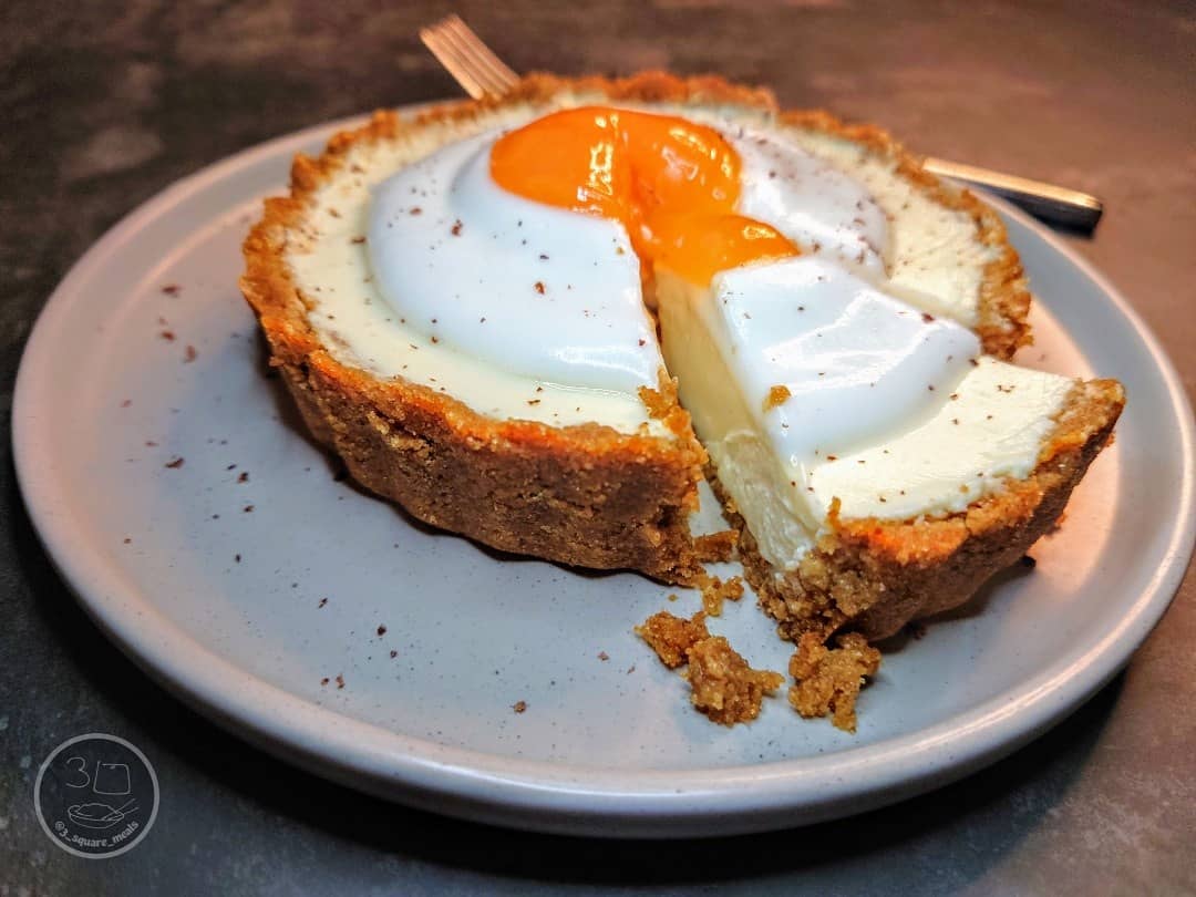 Fried Egg Lemon Cheesecake Tart