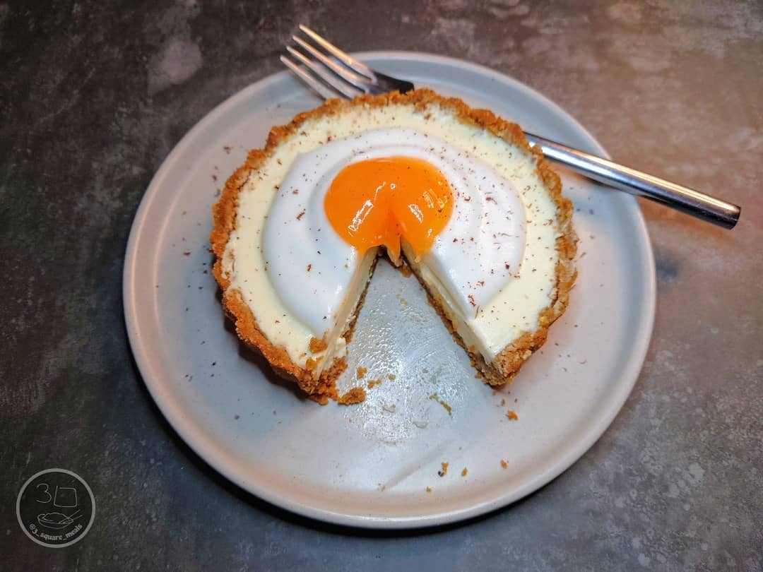 Fried Egg Lemon Cheesecake Tart