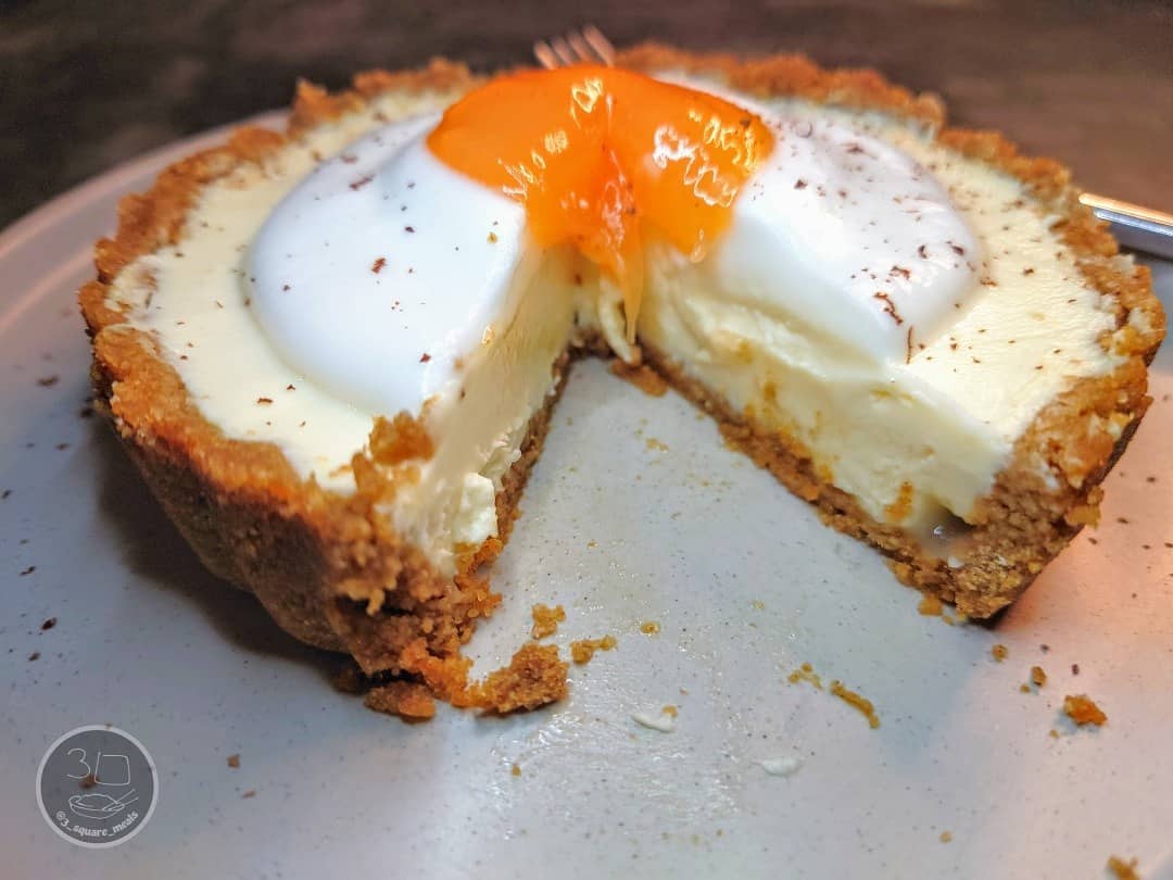 Fried Egg Lemon Cheesecake Tart