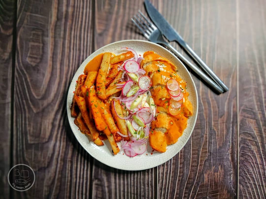 Vegetarian Katsu Chips Dish