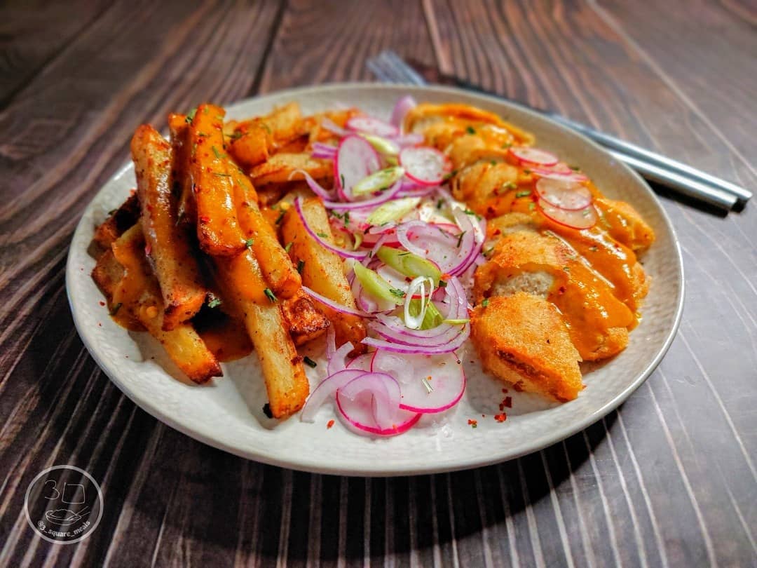 Vegetarian Katsu Chips Dish