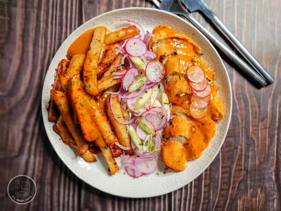 Vegetarian Katsu Chips Dish