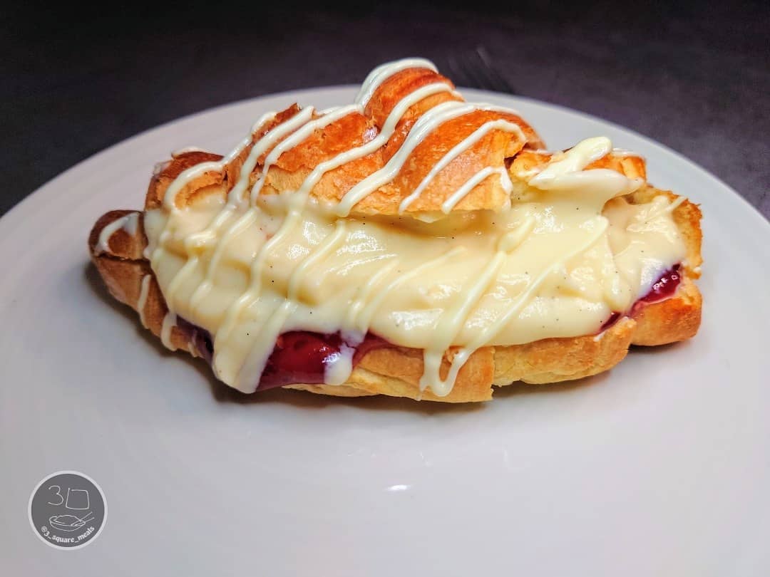 Raspberry Jam and Creme Pat Filled Croissant