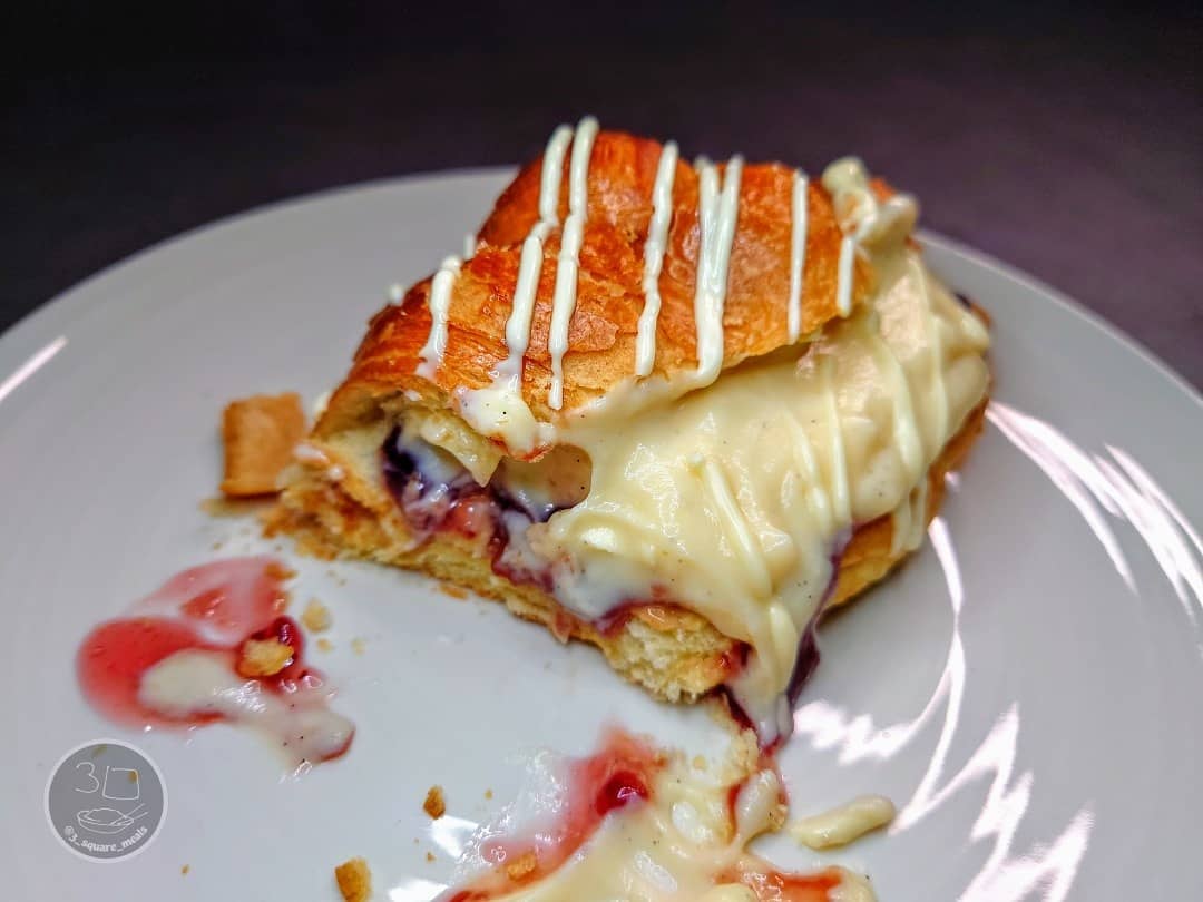 Raspberry Jam and Creme Pat Filled Croissant