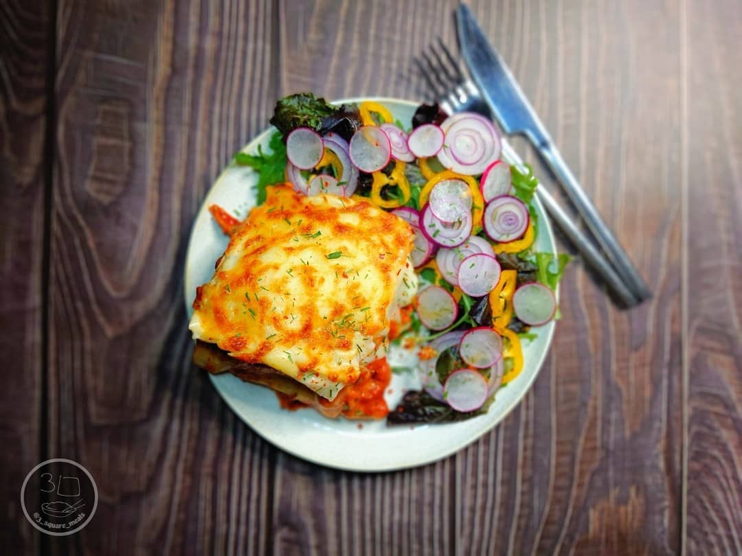 Tikka Lasagne with Tikka Strips and Cheese