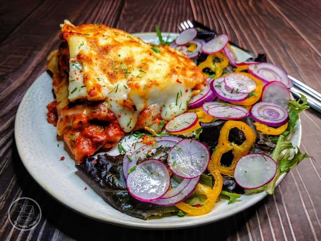Tikka Lasagne with Tikka Strips and Cheese