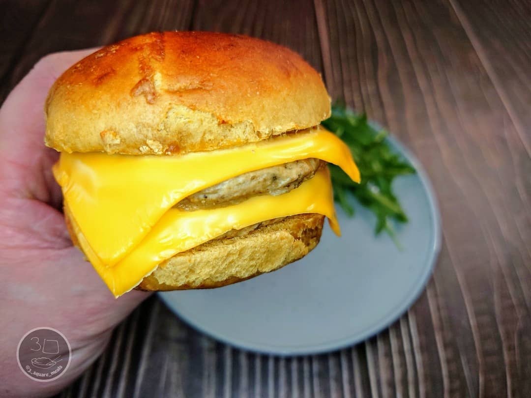 Sausage and Cheese Hot Cross Bun