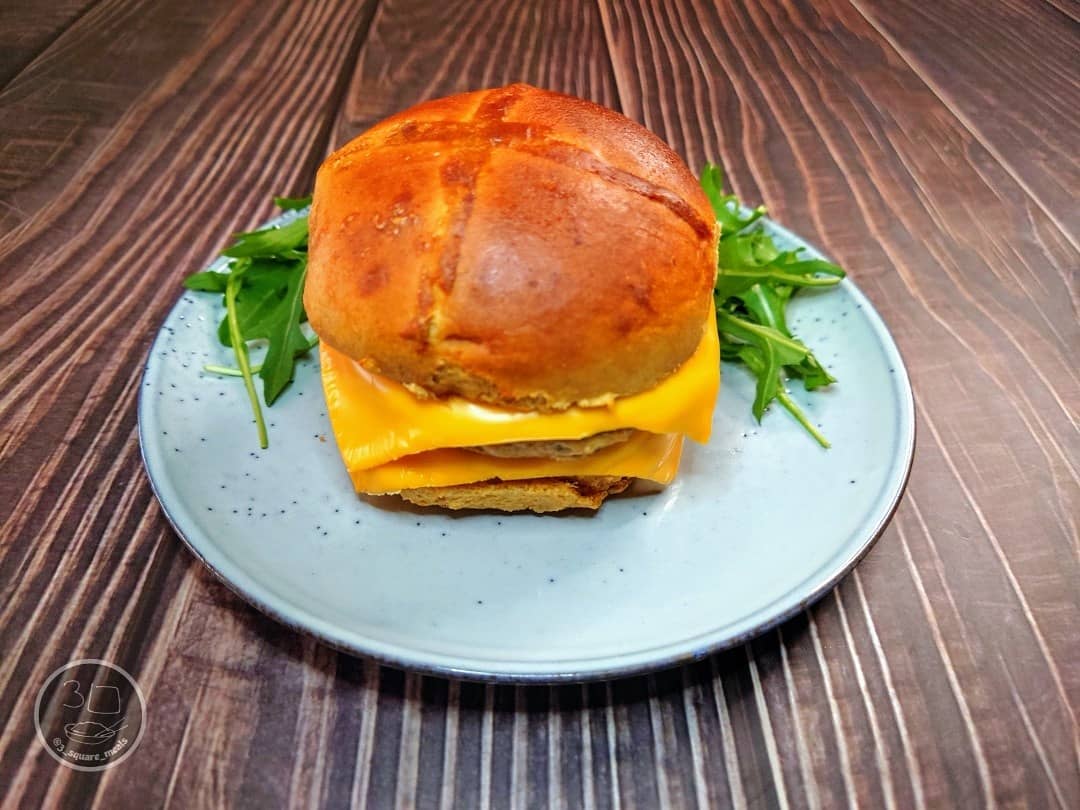 Sausage and Cheese Hot Cross Bun