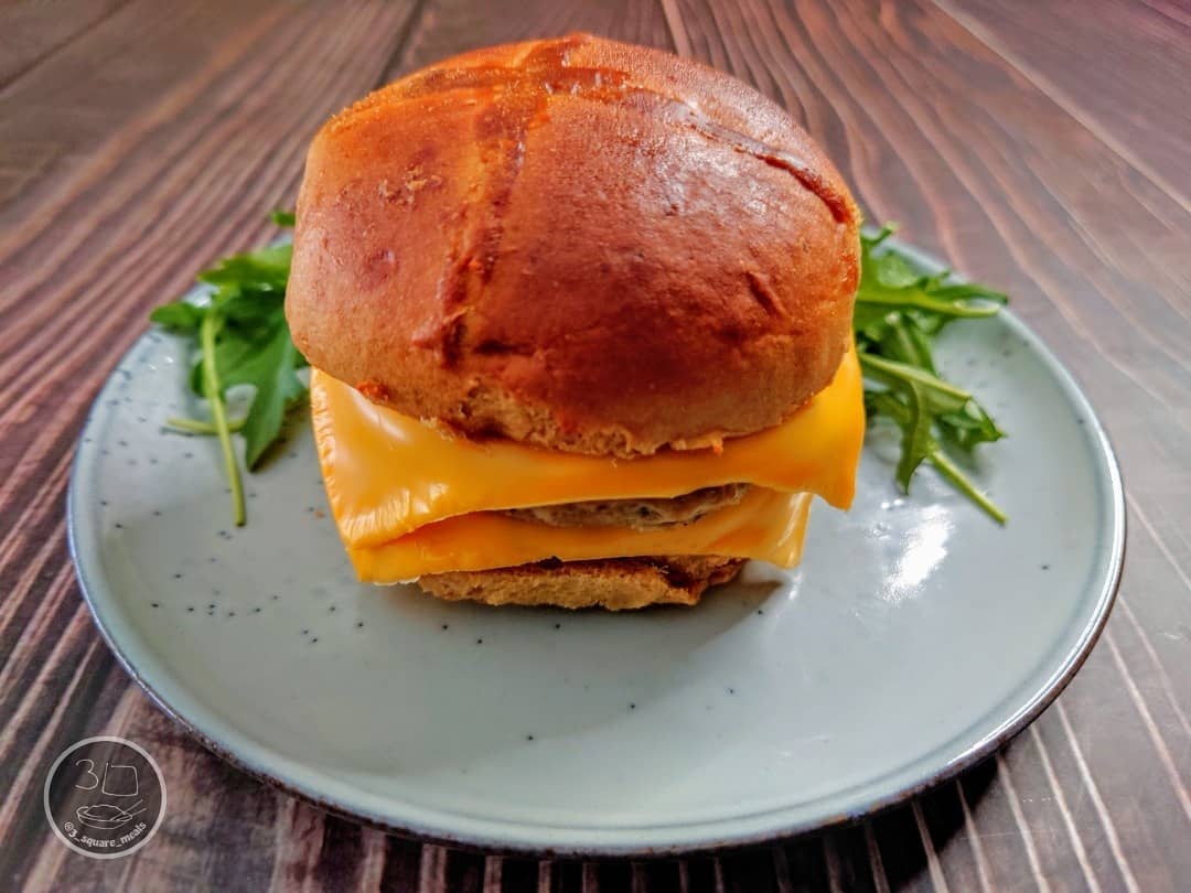 Sausage and Cheese Hot Cross Bun