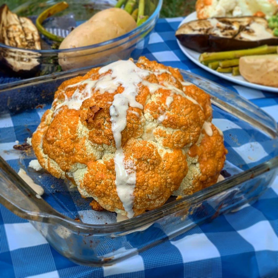 Hummus Feast with Paprika Roasted Cauliflower