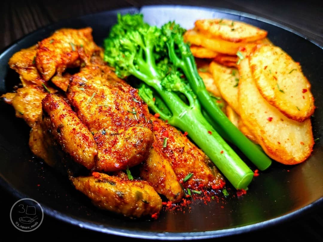 Vegetarian Butter Chicken with Chips