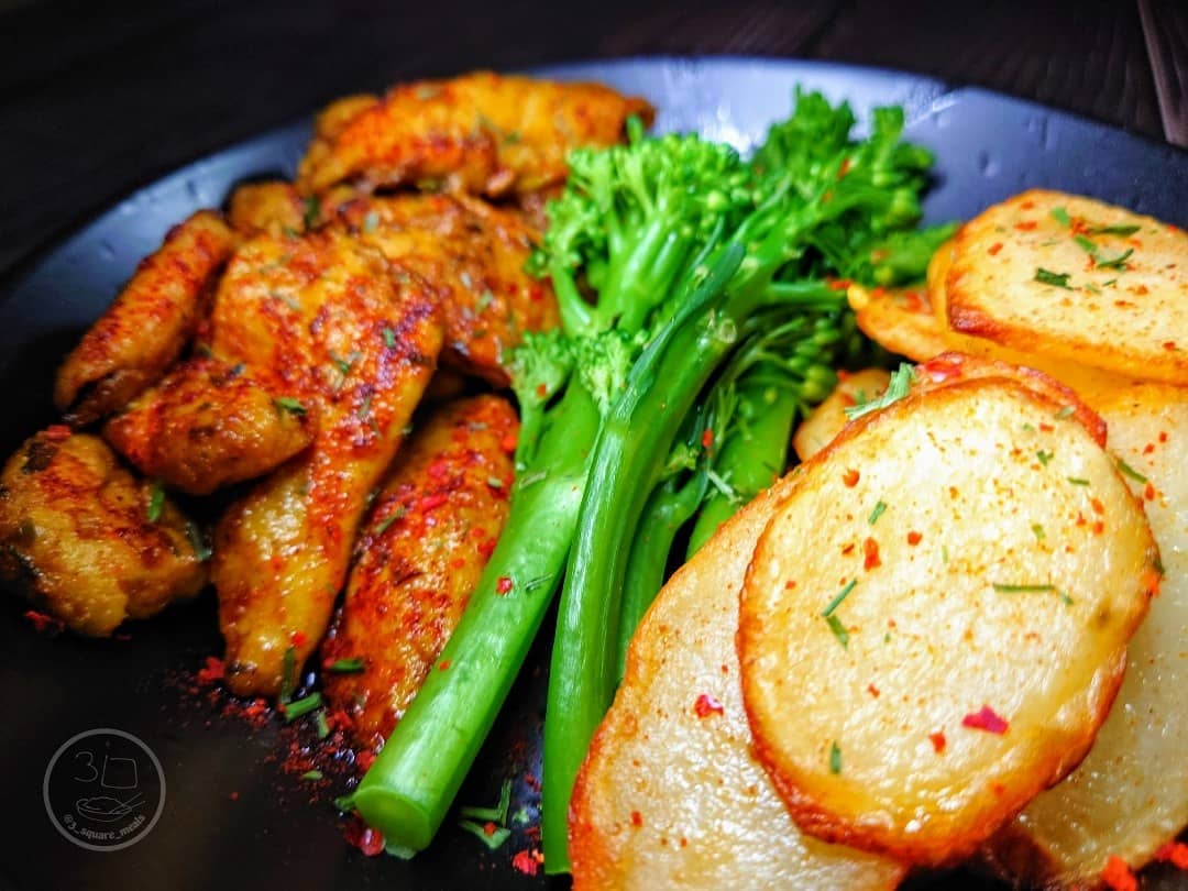 Vegetarian Butter Chicken with Chips