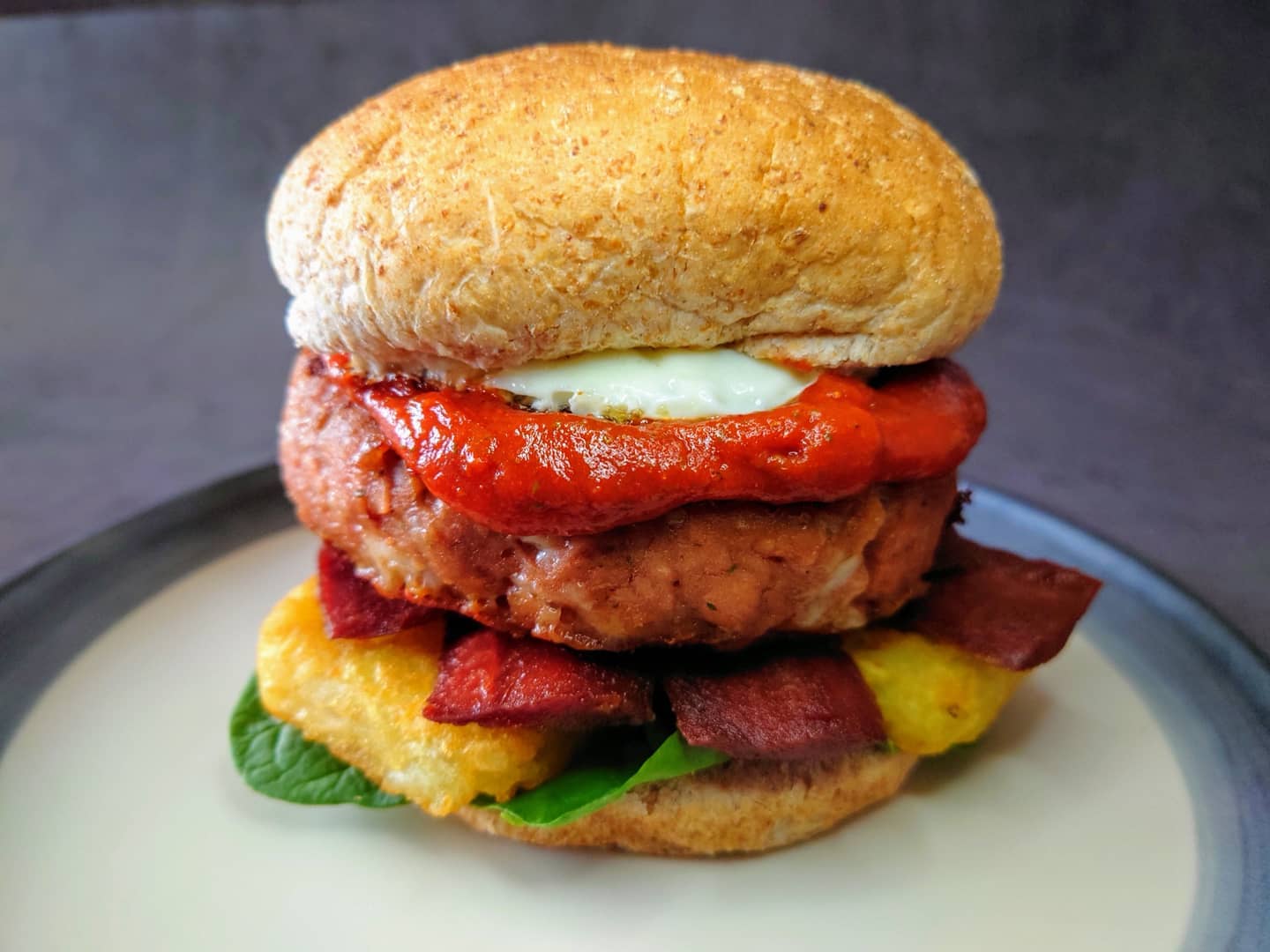 Vegetarian Breakfast Butty Sandwich