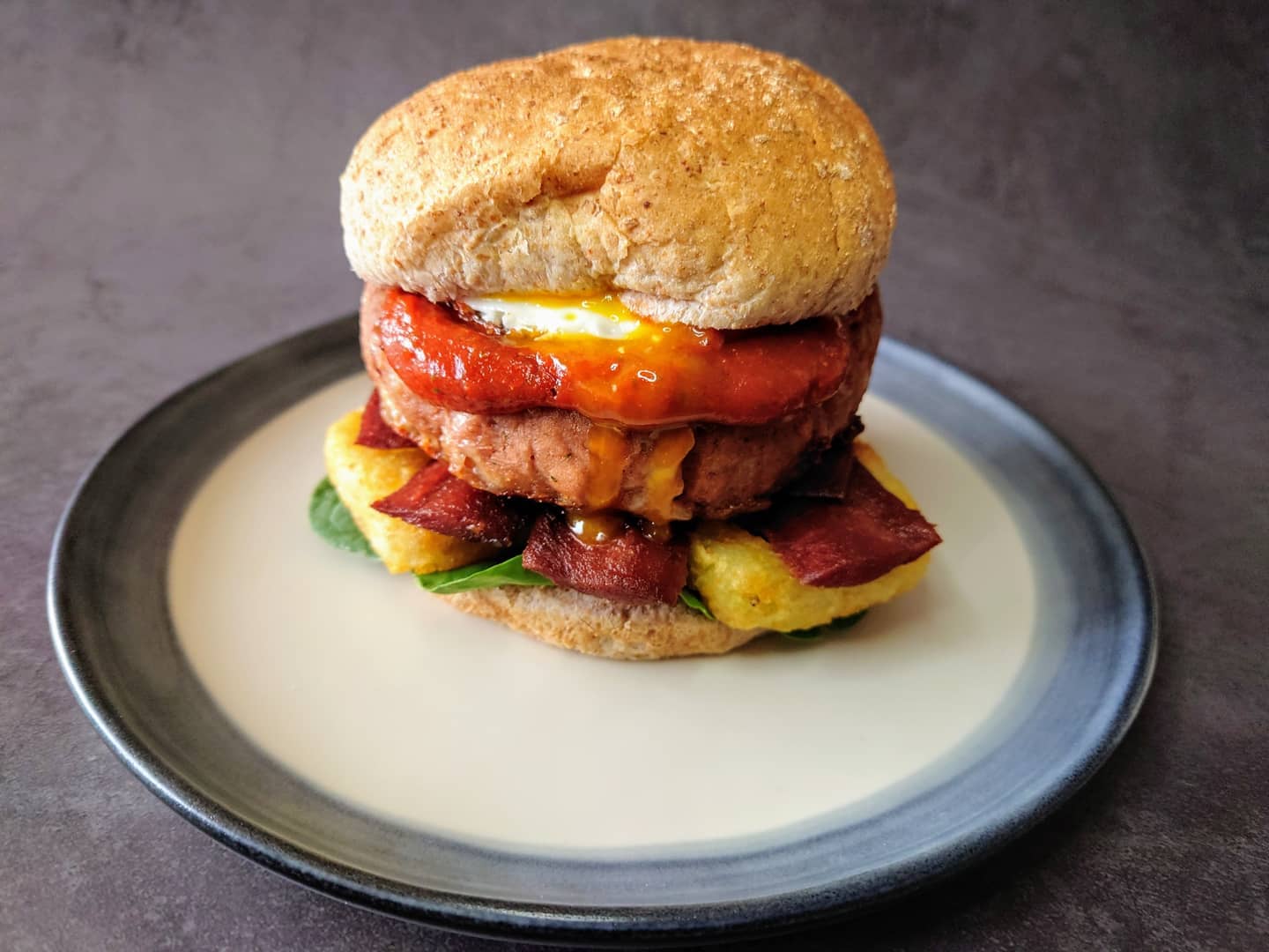 Vegetarian Breakfast Butty Sandwich