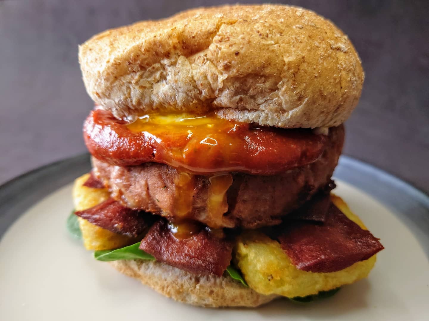 Vegetarian Breakfast Butty Sandwich