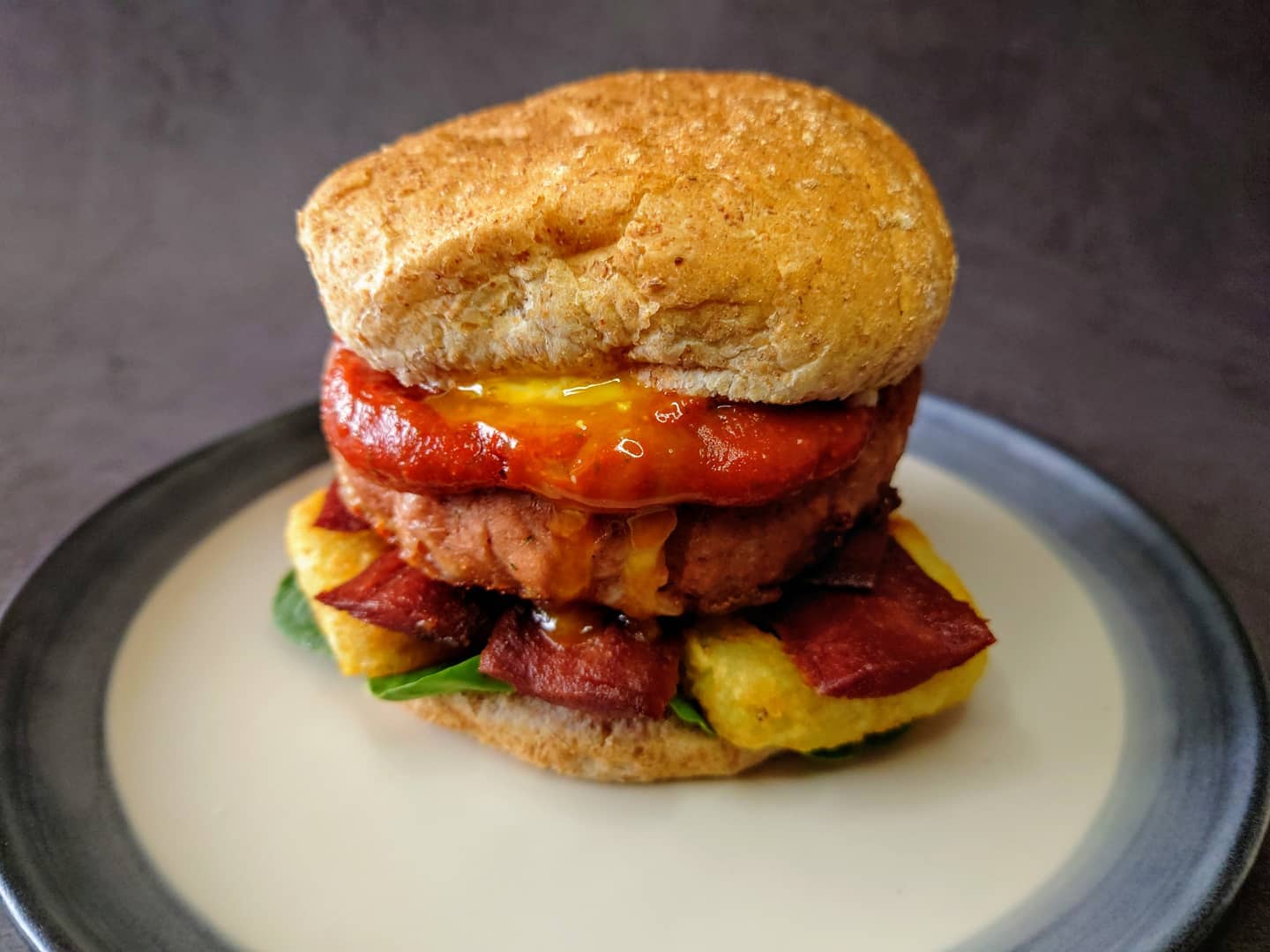Vegetarian Breakfast Butty Sandwich