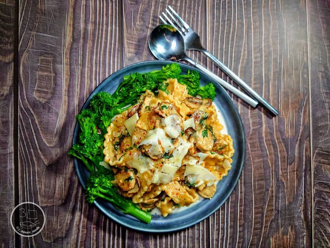 Sausage and Mushroom Mafalde