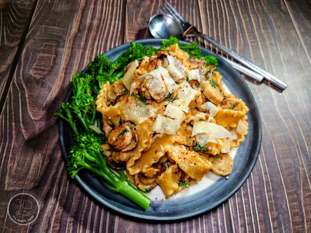 Sausage and Mushroom Mafalde